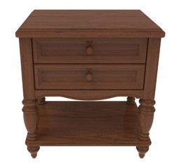 Wooden bedside table
