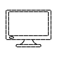 Computer screen monitor icon vector illustration graphic design