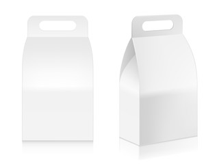 Paper white bags set mock-up template.