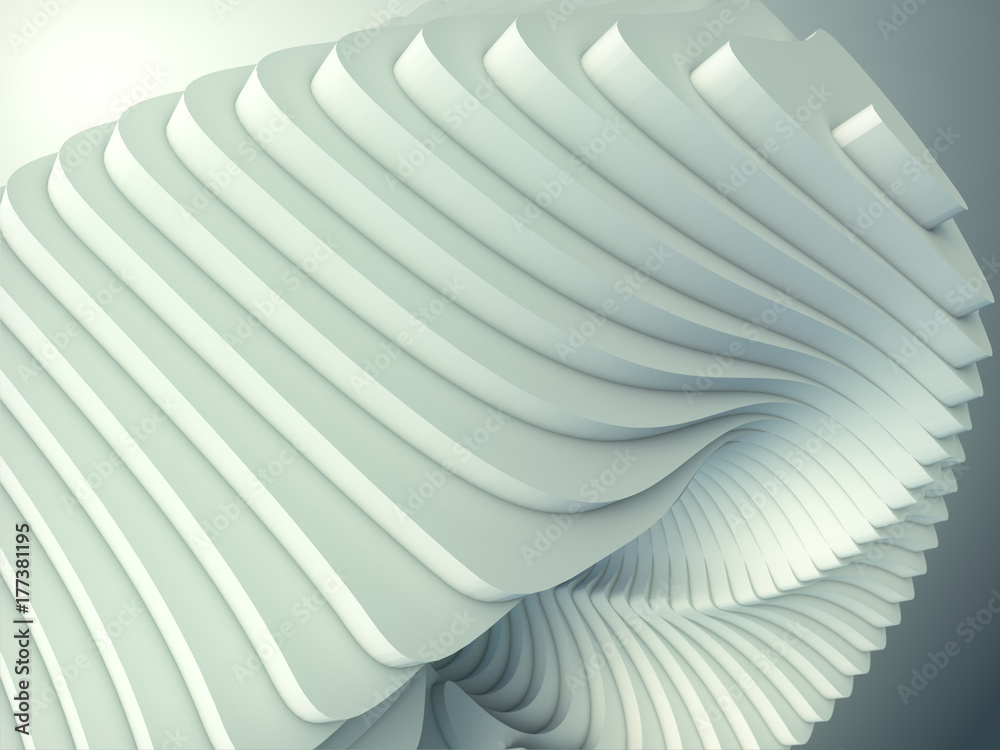 Poster white stripe pattern futuristic background. 3d render illustration