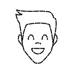 Man smiling face icon vector illustration graphic design