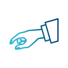 Hand holding something icon vector illustration graphic design