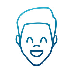 Man smiling face icon vector illustration graphic design