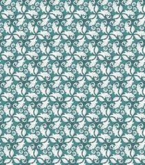 Floral ornament. Seamless abstract classic background with flowers. Pattern with repeating elements