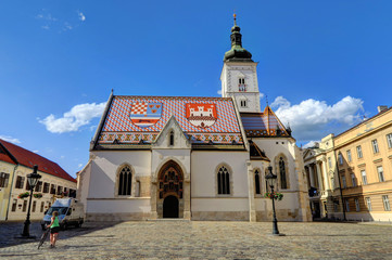 St Mark's Church in old Zagreb, Croatia