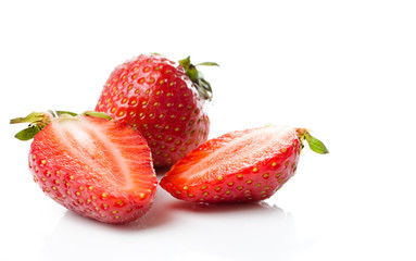 Strawberry. beautiful red strawberry on white background