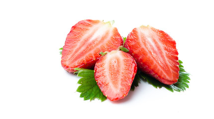 Strawberry. beautiful red strawberry on white background