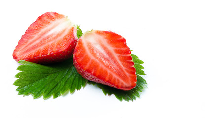 Strawberry. beautiful red strawberry on white background