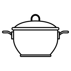 Pot kitchen utensil icon vector illustration graphic design