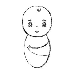 cartoon baby icon over white background vector illustration