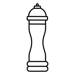 Wooden pepper pot icon vector illustration graphic design