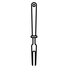 Fork bayonet kitchen utensil icon vector illustration graphic design