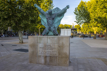 The Cours Mirabeau, a wide thoroughfare in Aix-en-Provence, France