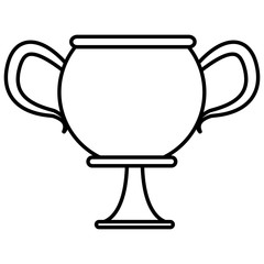 Trophy cup championship icon vector illustration graphic design