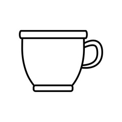 Cute porcelain mug icon vector illustration graphic design