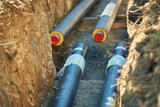 District heating - connecting insulated pipes
District heating is a system for distributing heat generated in a centralized location for residential and commercial heating requirements.