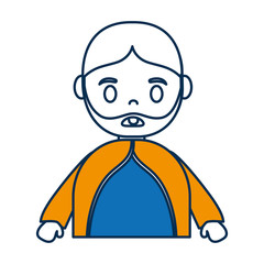 cartoon man icon over white background colorful design vector illustration