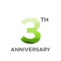 Obraz premium 3th anniversary unique number