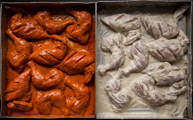 Raw Chicken in Sausage
