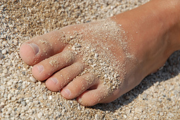 Foot in the sand