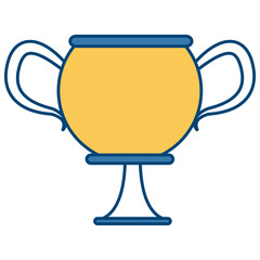 Trophy cup championship icon vector illustration graphic design