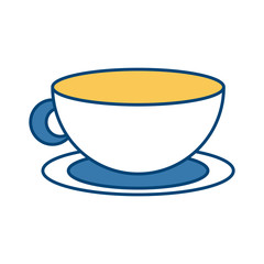 Cute porcelain mug icon vector illustration graphic design