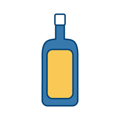 Wine glass bottle icon vector illustration graphic design