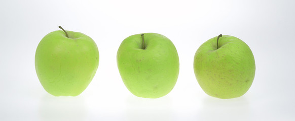Apples on a row