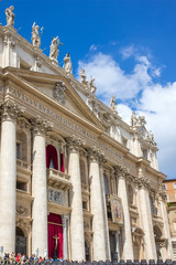 Fototapeta na wymiar Basilica of St. Peter, church in Vatican City, Rome.