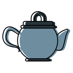 Porcelain teapot utensil icon vector illustration graphic design
