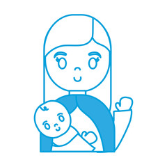 Obraz premium cartoon virgin mary icon