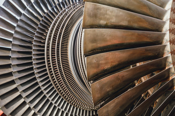 steam turbine metal blade use in power station or jet engine © Quality Stock Arts