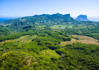 Fototapeta premium Aerial view of Mauritius island
