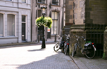 Bicycle, Street, Lantern