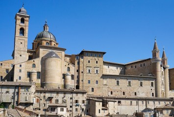 Fototapeta premium Urbino. Cathedral and bell tower