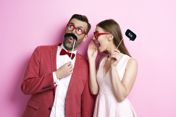 Woman whispering a Secret to her boy © gpointstudio