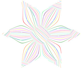 abstract color lines flower