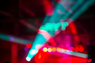 Defocused lights on concert stage