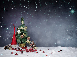 Weihnachtskarte mit Tannenbaum