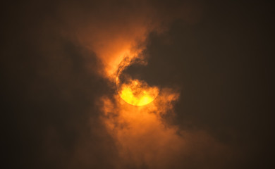 Fototapeta na wymiar Early afternoon sun on October 16th
