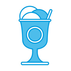 Ice cream cup icon vector illustration graphic design