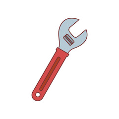 Wrench icon, cartoon style