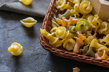 Typical Italian conchiglie pasta