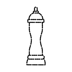 Wooden pepper pot icon vector illustration graphic design
