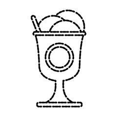 Ice cream cup icon vector illustration graphic design