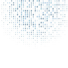 Binary code digital technology background made with zeros and ones
