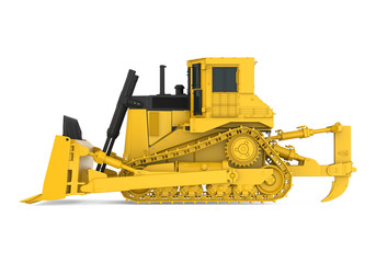 Yellow Bulldozer Isolated © nerthuz