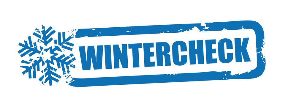 Stempel Wintercheck - freigestellte Vektor Grafik