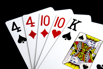 Playing Cards Poker Hand Two Pair