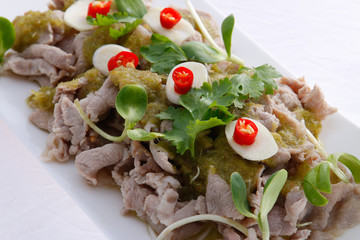  Pork with Lemon spicy sweet sauce 